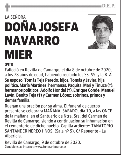 DOÑA JOSEFA NAVARRO MIER
