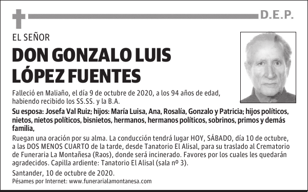 DON GONZALO LUIS LÓPEZ FUENTES