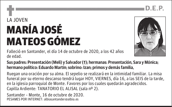 Mª JOSÉ MATEOS GÓMEZ