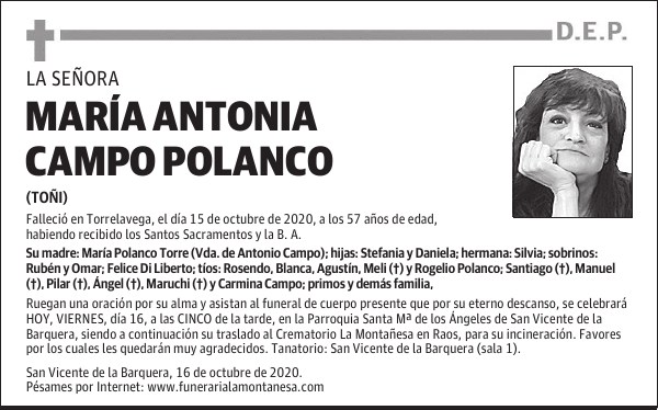 Mª ANTONIA CAMPO POLANCO