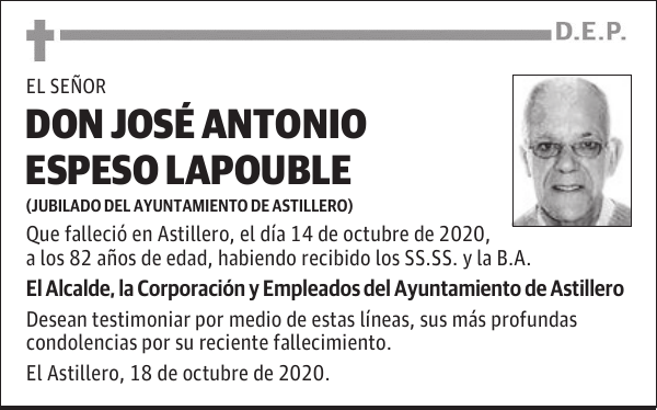 DON JOSÉ ANTONIO ESPESO LAPOUBLE