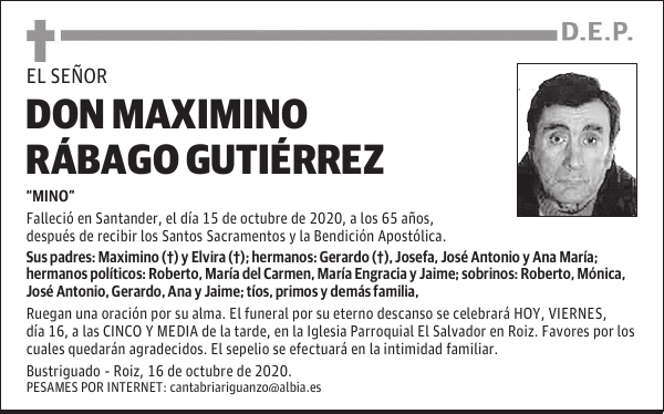 DON MAXIMINO RÁBAGO GUTIÉRREZ