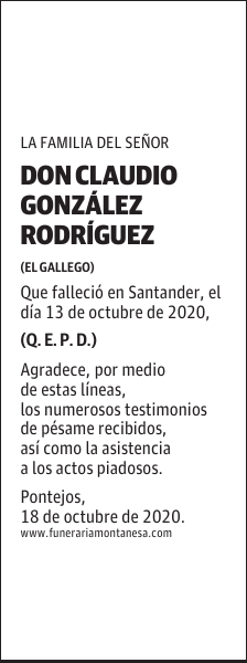 DON CLAUDIO GONZÁLEZ RODRÍGUEZ