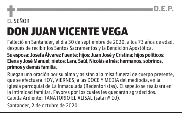 DON JUAN VICENTE VEGA