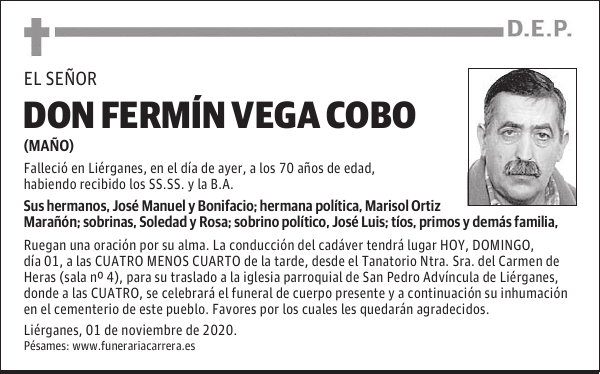 DON FERMÍN VEGA COBO