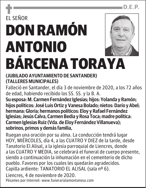 DON RAMÓN ANTONIO BÁRCENA TORAYA