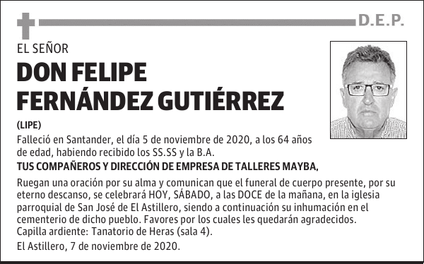 DON FELIPE FERNÁNDEZ GUTIÉRREZ