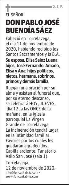 DON PABLO JOSÉ BUENDÍA SÁEZ