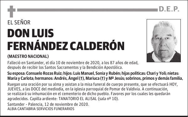 DON LUIS FERNÁNDEZ CALDERÓN