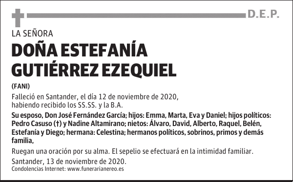 DOÑA ESTEFANÍA GUTIÉRREZ EZEQUIEL