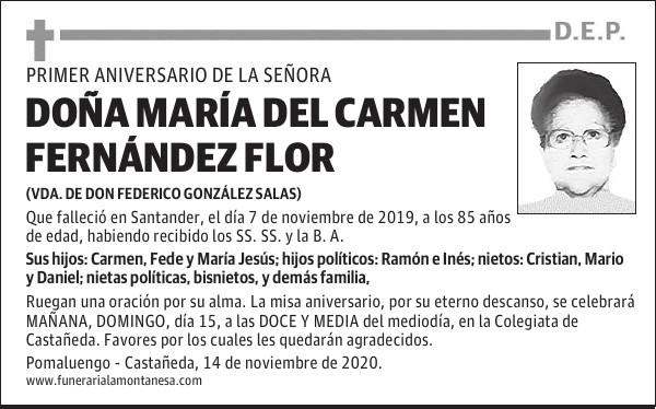 DOÑA MARÍA DEL CARMEN FERNÁNDEZ FLOR