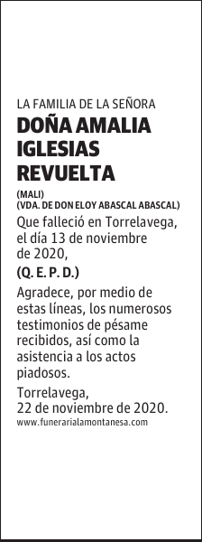 DOÑA AMALIA IGLESIAS REVUELTA