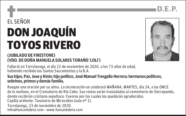 DON JOAQUÍN TOYOS RIVERO