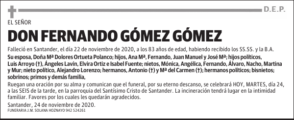 DON FERNANDO GÓMEZ GÓMEZ