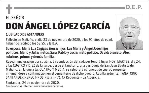 DON ÁNGEL LÓPEZ GARCÍA