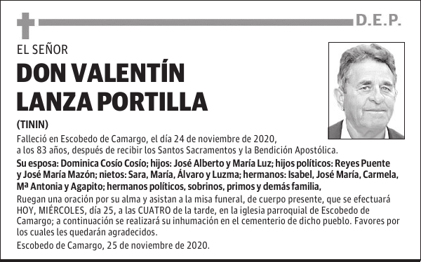 DON VALENTÍN LANZA PORTILLA