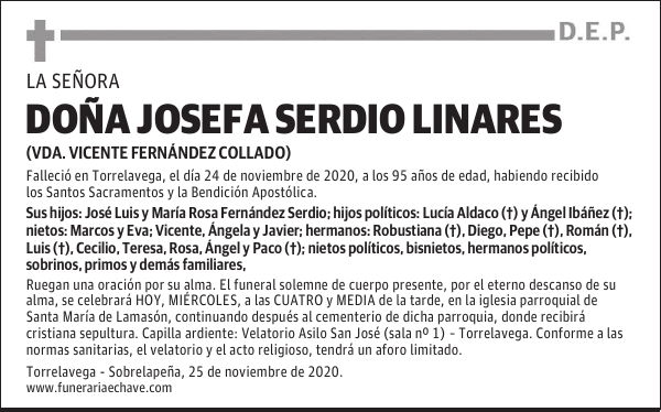 DOÑA JOSEFA SERDIO LINARES