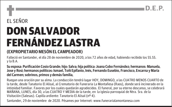 DON SALVADOR FERNÁNDEZ LASTRA