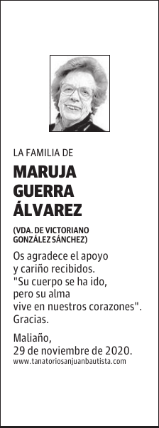 MARUJA GUERRA ÁLVAREZ
