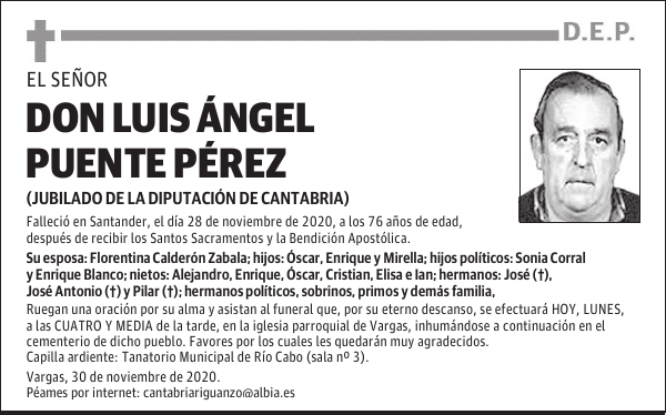 DON LUIS ÁNGEL PUENTE PÉREZ