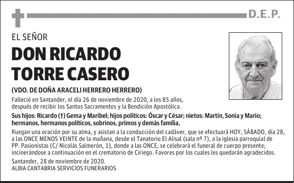 DON RICARDO TORRE CASERO