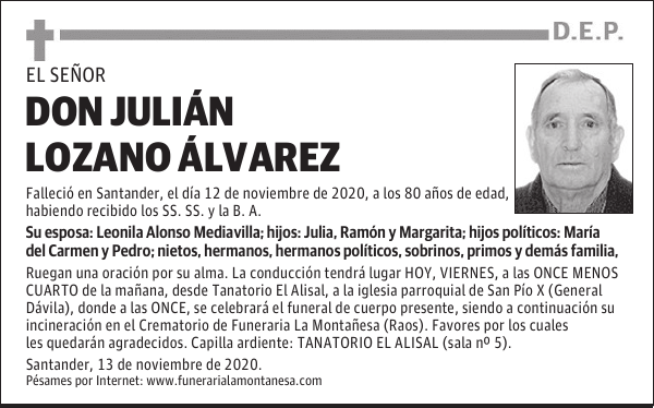 DON JULIÁN LOZANO ÁLVAREZ