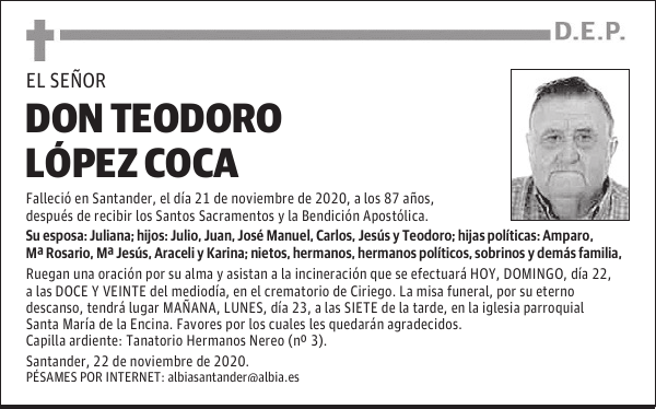 DON TEODORO LÓPEZ COCA