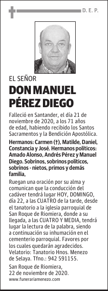 DON MANUEL PÉREZ DIEGO