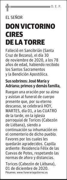 DON VICTORINO CIRES DE LA TORRE