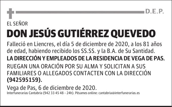 DON JESÚS GUTIÉRREZ QUEVEDO