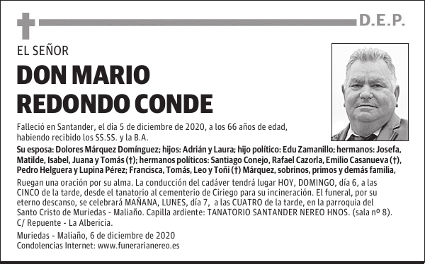 DON MARIO REDONDO CONDE