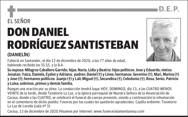 DON DANIEL RODRÍGUEZ SANTISTEBAN