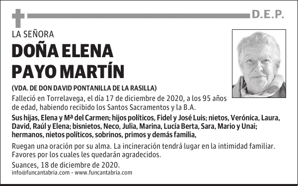 DOÑA ELENA PAYO MARTÍN