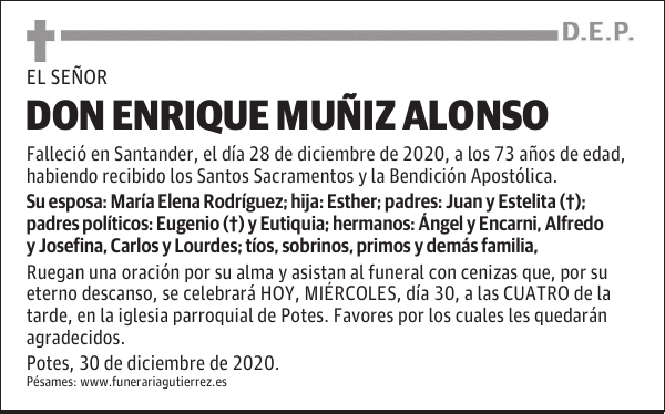 DON ENRIQUE MUÑIZ ALONSO