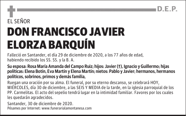 DON FRANCISCO JAVIER ELORZA BARQUÍN