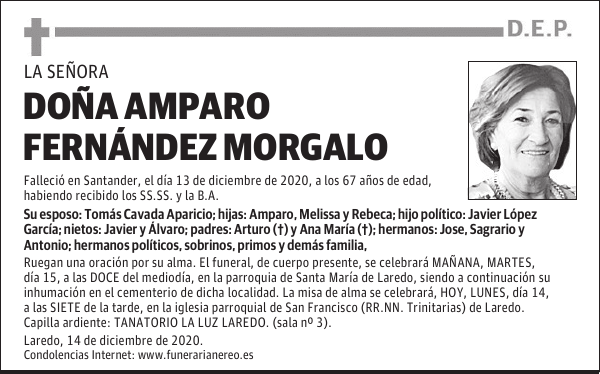 DOÑA AMPARO FERNÁNDEZ MORGALO