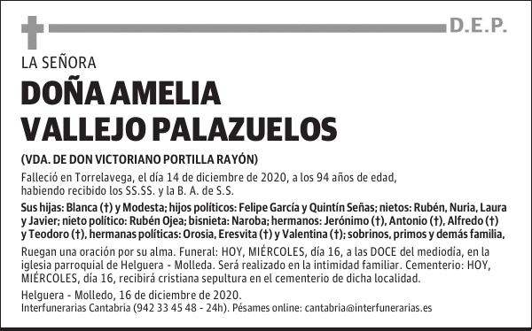 DOÑA AMELIA VALLEJO PALAZUELOS