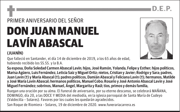 DON JUAN MANUEL LAVÍN ABASCAL