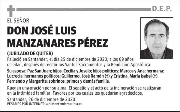 DON JOSÉ LUIS MANZANARES PÉREZ