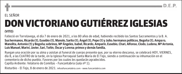 Don Victoriano Gutiérrez Iglesias