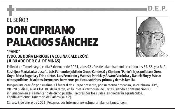 DON CIPRIANO PALACIOS SÁNCHEZ