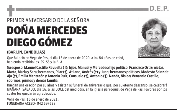 Doña.Mercedes Diego Gómez