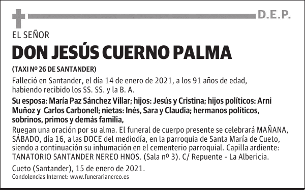 DON JESÚS CUERNO PALMA