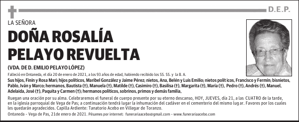 Doña Rosalía Pelayo Revuelta