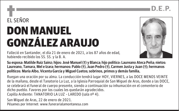 DON MANUEL GONZÁLEZ ARAUJO