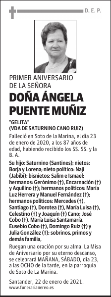 DOÑA ÁNGELA PUENTE MUÑIZ