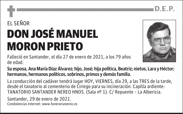DON JOSÉ MANUEL MORON PRIETO