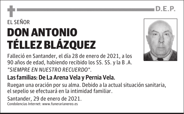 DON ANTONIO TÉLLEZ BLÁZQUEZ