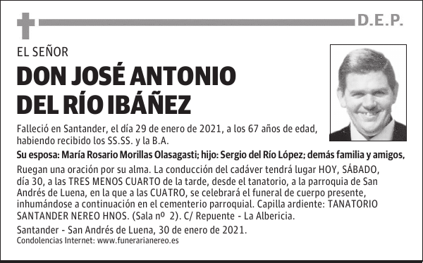 DON JOSÉ ANTONIO DEL RÍO IBÁÑEZ