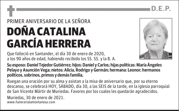 DOÑA CATALINA GARCÍA HERRERA